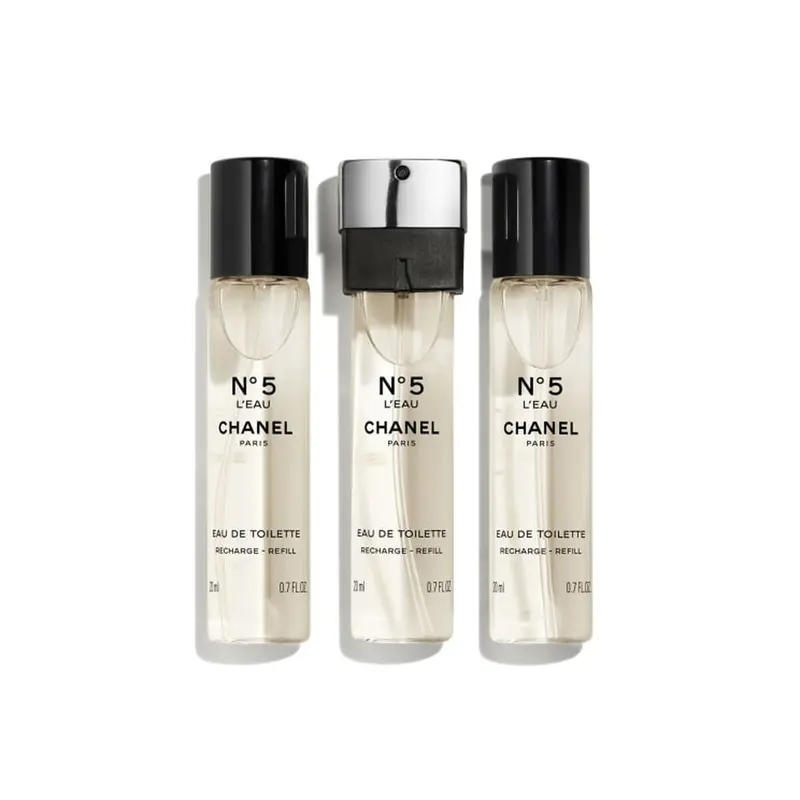 Parfumset voor Dames Chanel N°5 L'Eau 3 x 20 ml Herlaadbaar 3 Onderdelen