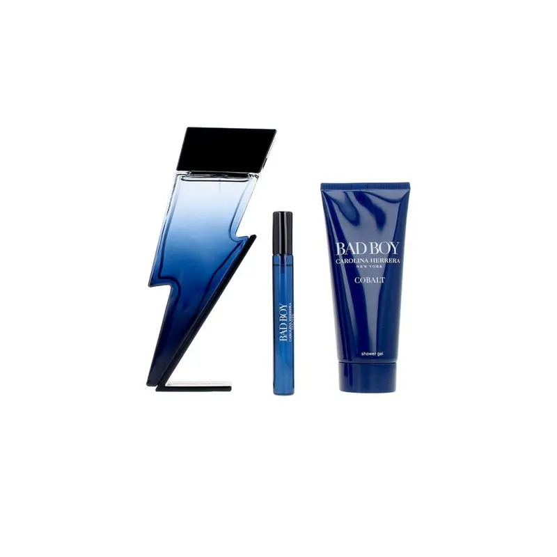 Parfumset voor Heren Carolina Herrera BAD BOY Cobalt 3 Onderdelen