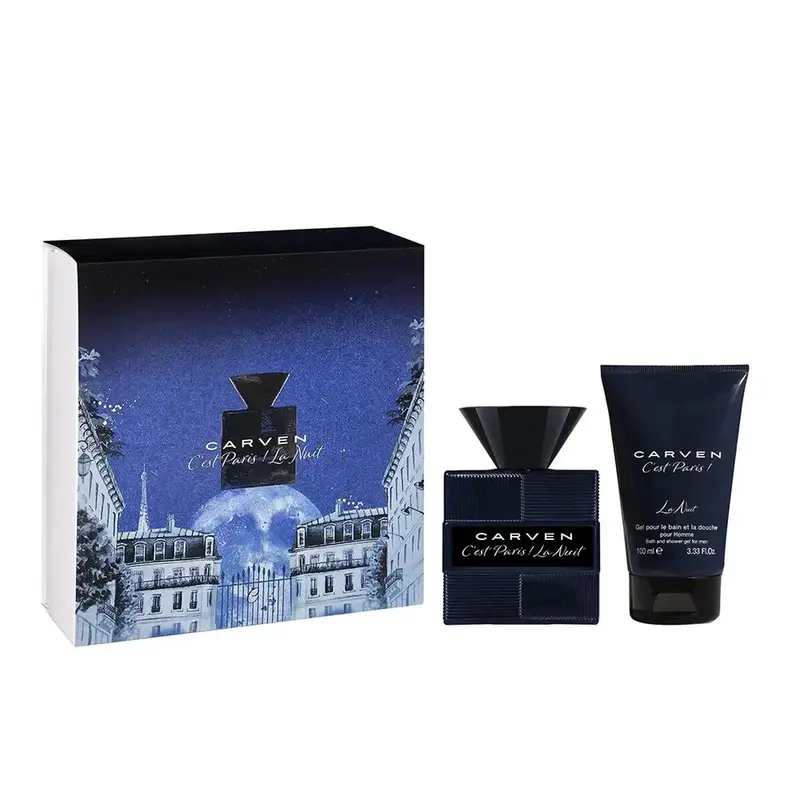 Parfumset voor Heren Carven C'EST PARIS la nuit 2 Onderdelen
