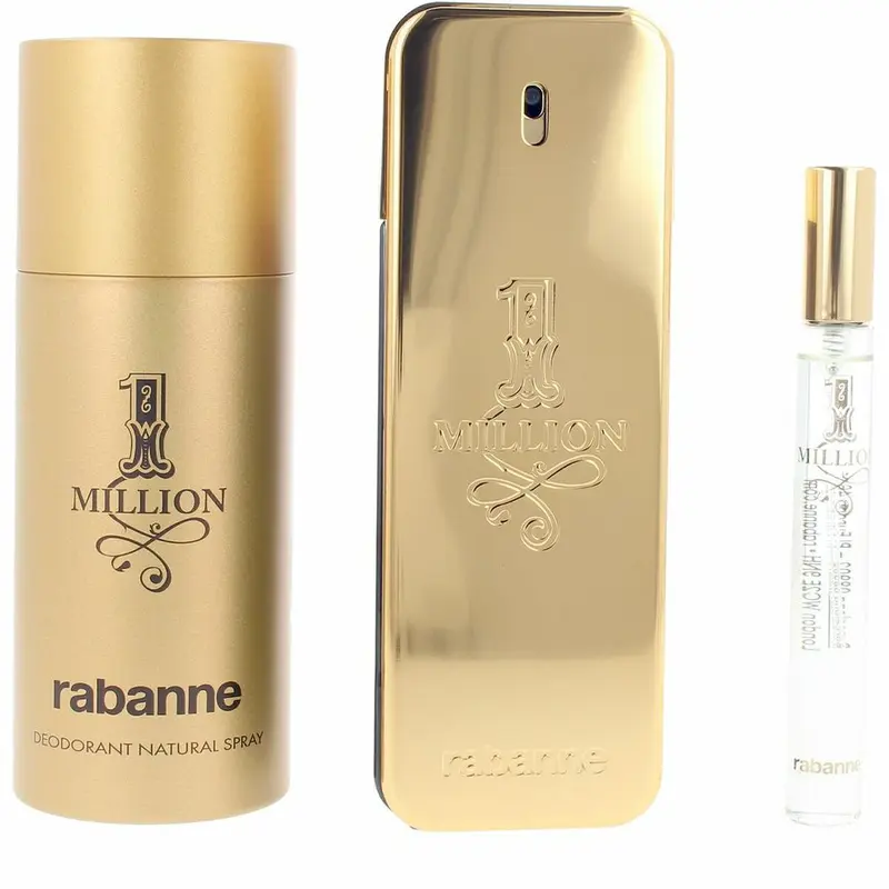 Parfumset voor Heren Paco Rabanne 1 MILLION 3 Onderdelen