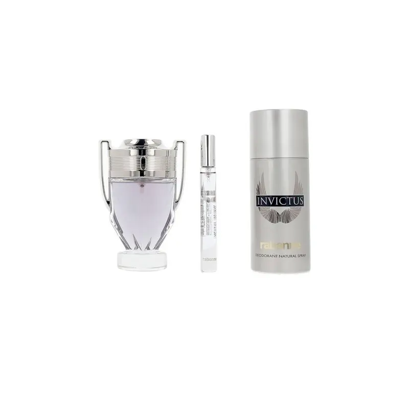 Parfumset voor Heren Paco Rabanne INVICTUS 3 Onderdelen