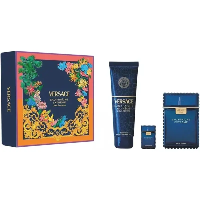 Parfumset voor Heren Versace EAU FRAÎCHE EXTREME 3 Onderdelen