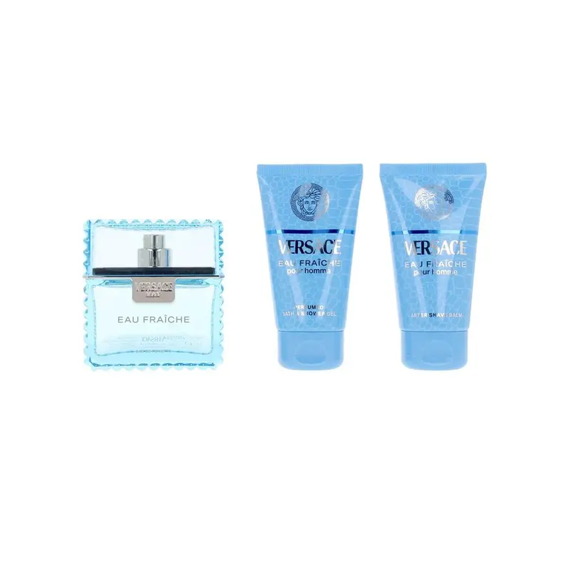 Parfumset voor Heren Versace EAU FRAICHE MAN 3 Onderdelen