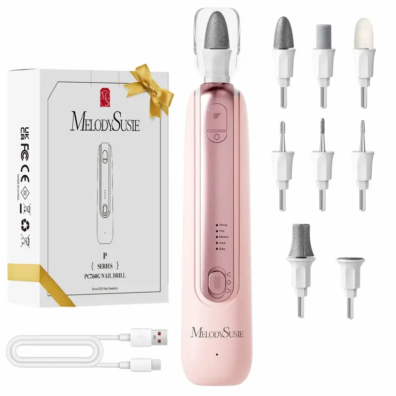 PC760G Manicure & Pedicure Nail Drill Kit 4.600RPM Pink