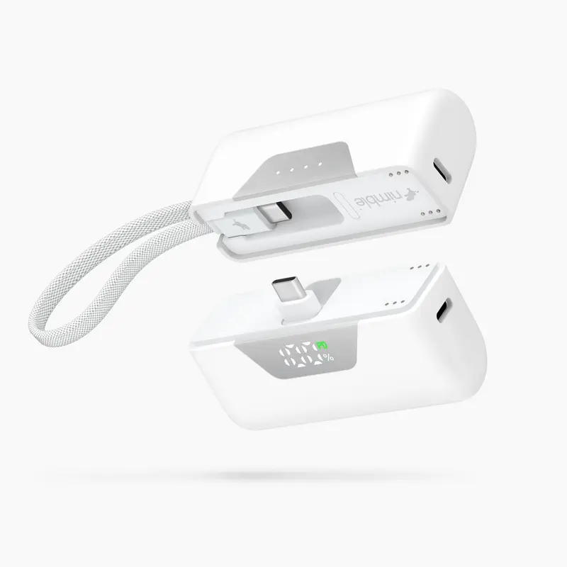 Powerbank 10.000 mAh | Teilbare Magnet-Powerbank mit zwei 5.000-mAh-Akkus und separaten USB-C-Anschlüssen