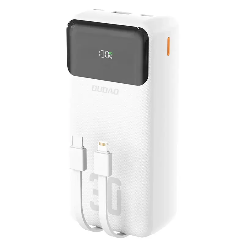 Powerbank 30.000 mAh | 22,5 W Schnellladegerät mit USB-C, Lightning-Kabel und Digitalanzeige