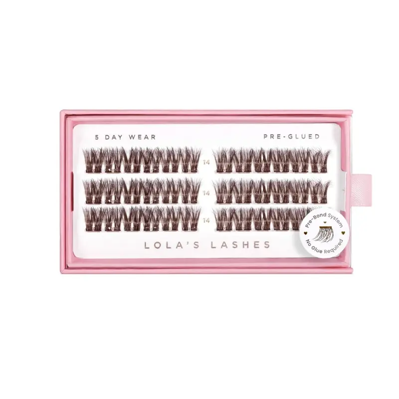 Pre-glued Lashes Dark Cocoa 14mm