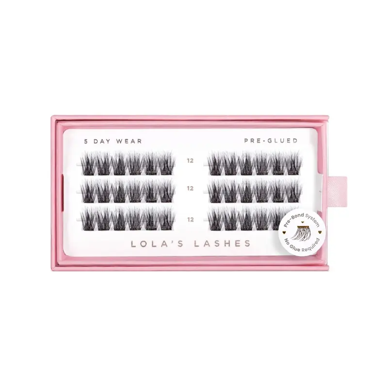Pre-glued Lashes Soft Wisp 12mm