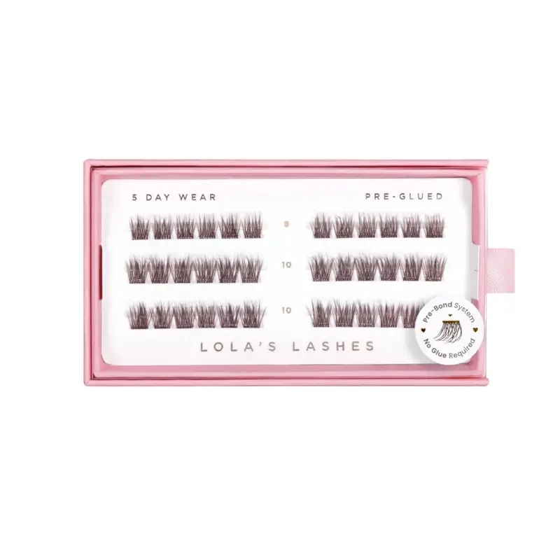 Pre-glued Lashes Soft Wisp Brown Petite Pack (8-10mm)