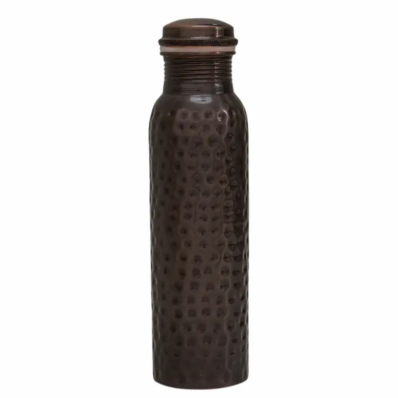 Pure Copper Water Bottle Hammered Antique