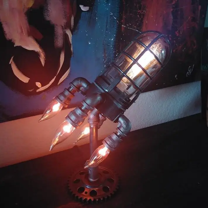 RaketenGlühen™ Dampfpunk-Raketenlampe
