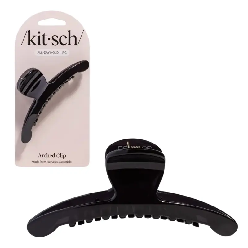 Recycled Plastic Large Arched Clip Black