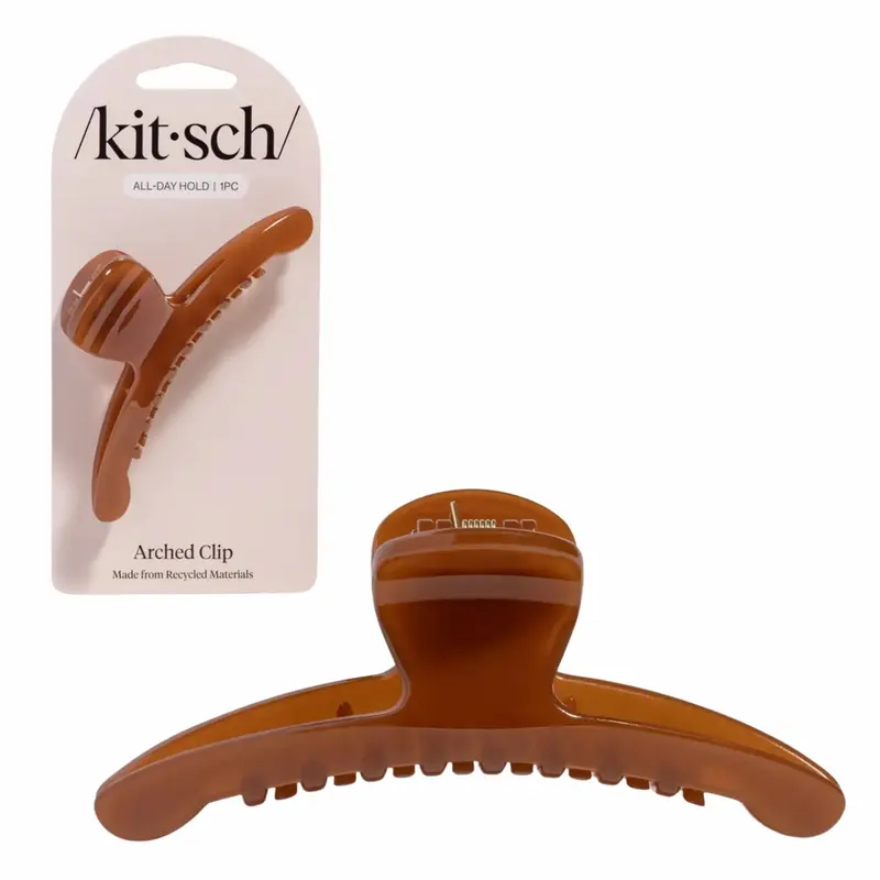 Recycled Plastic Large Arched Clip Mocha