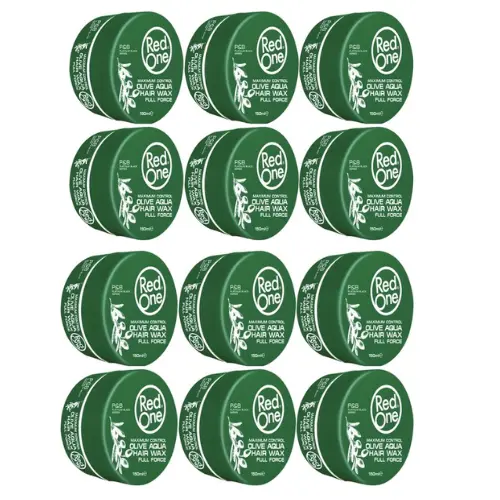 RedOne Haarwax – Olive Aqua Hair Wax - voordeelverpakking - 12 x 150 ml