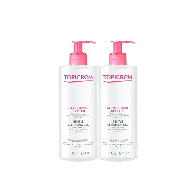 Reinigingsgel Topicrem Dúo 2 x 500 ml 2 Stuks
