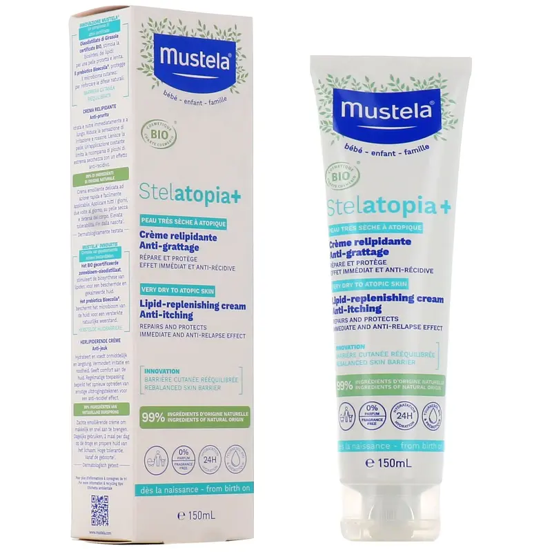 Reparerende Crème voor Baby's Mustela Stelatopia + 150 ml