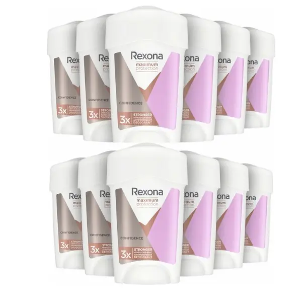 Rexona - Deodorant Stick - Women Maximum Protection Anti-Transpirant Confidence - Voordeelverpakking-12 x 45 ml