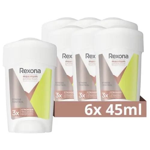 Rexona Maximum Protection Stress Control Anti-Transpirant Stick - 6 x 45 ml - Voordeelverpakking