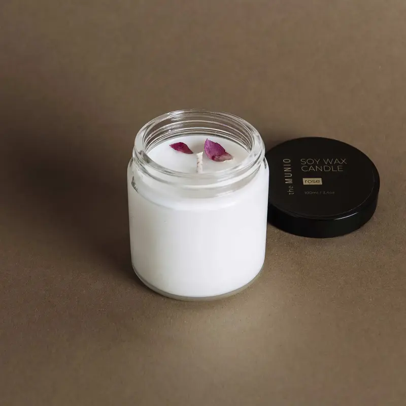Rose Mini Candle in A Glass Votive - Eco Soy