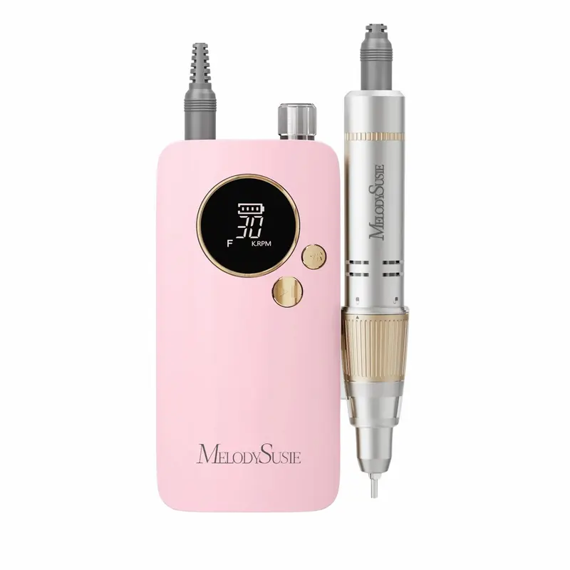 SC320F Clip On Rechargeable Nail Drill 30.000RPM Pink Gold