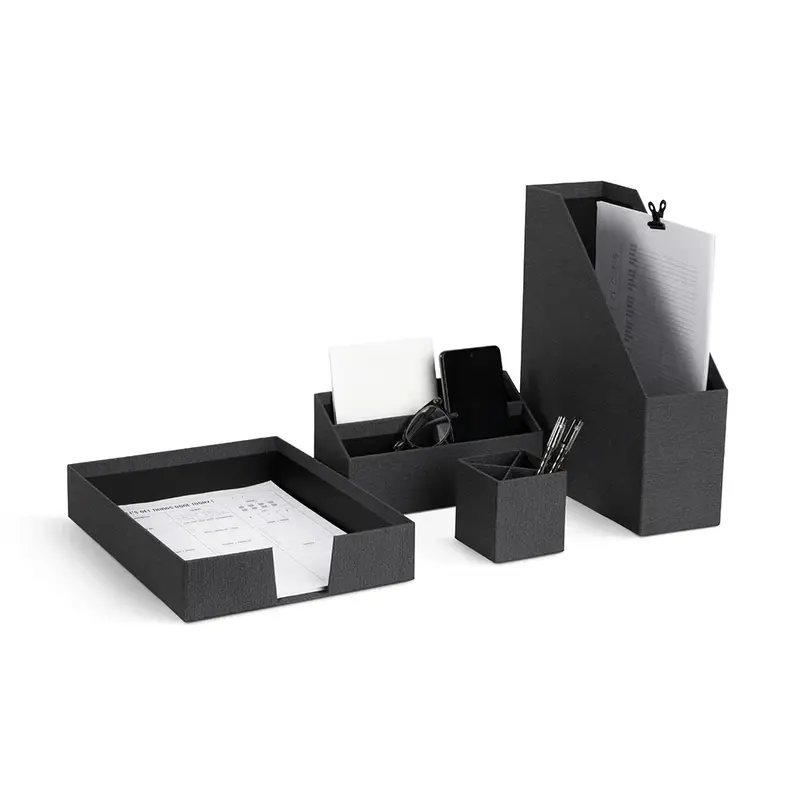 Schreibtisch-Organizer 4-teilig | Büro-Set mit Briefablage, Stiftehalter, Zeitschriftenhalter und Organizer