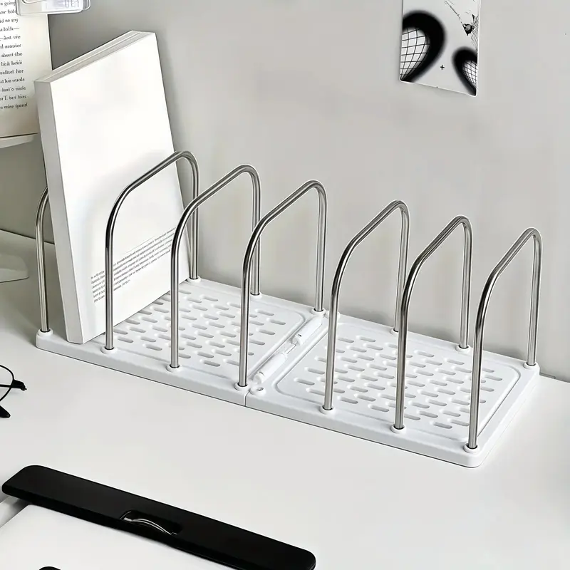 Schreibtisch Organizer | Vertikaler Aktenhalter aus Kunststoff für Bücher, Zeitschriften und Dokumente