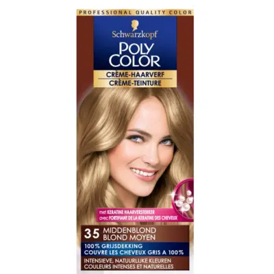 Schwarzkopf Poly Color Haarverf Creme - 35 Middenblond