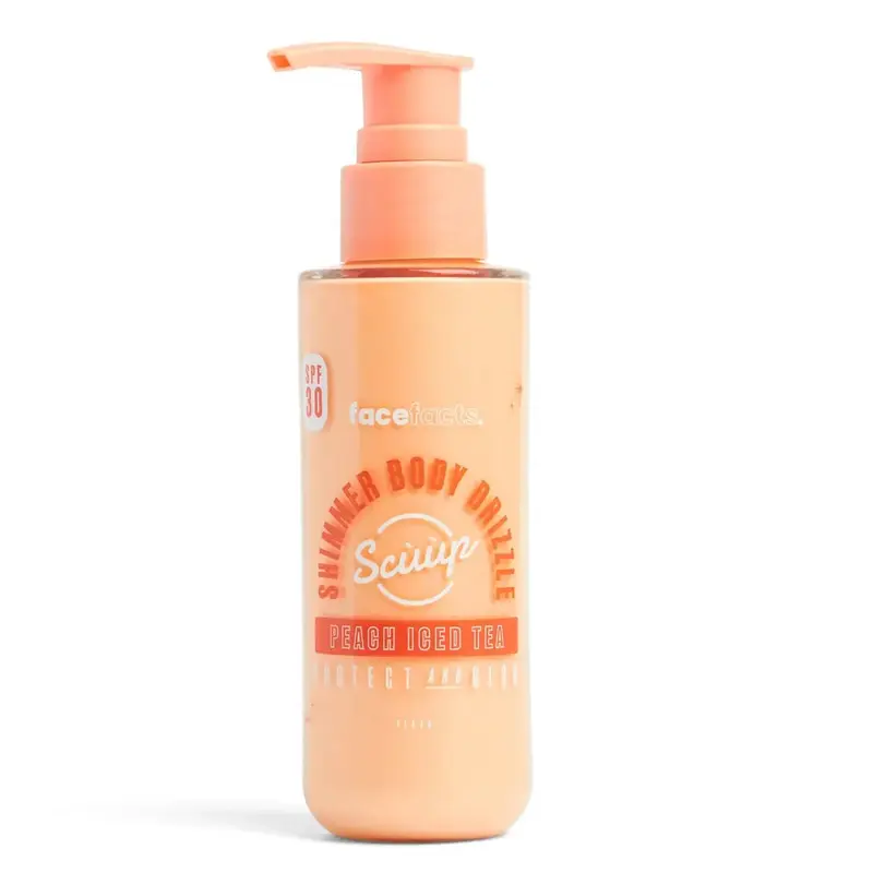 Scuup Peach Iced Tea SPF30 Shimmer Body Drizzle