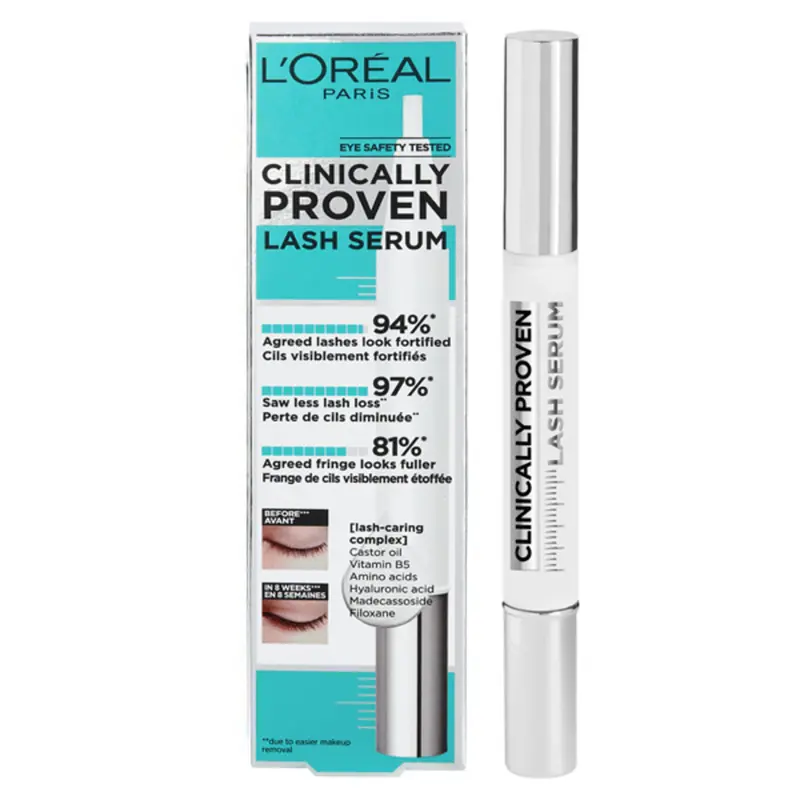Serum voor Wimpers en Wenkbrauwen L'Oreal Make Up Clinically Proven 1,9 ml