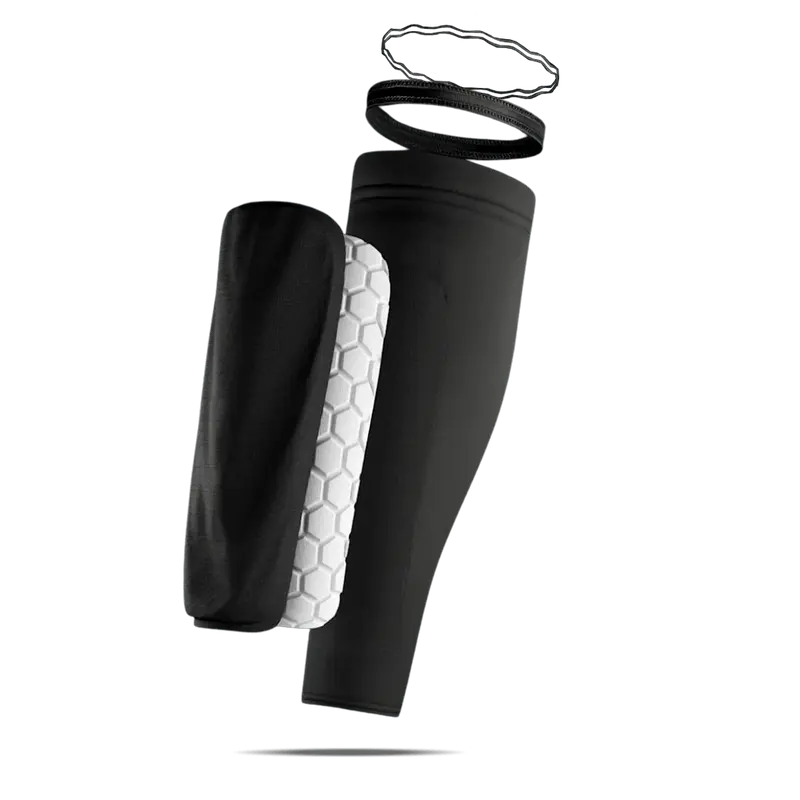 ShinGuard Kompressions-Schienbeinschoner | Integriertes Sockendesign | EVA-Schaum Stoßdämpfung