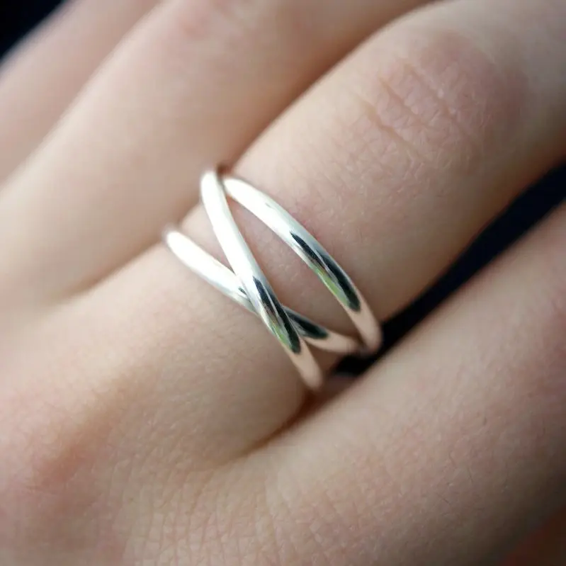 Silver Thick Wraparound Ring