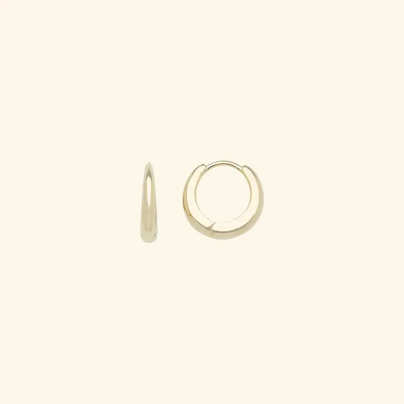 Small Chunky Swell Hoop Earring - Single