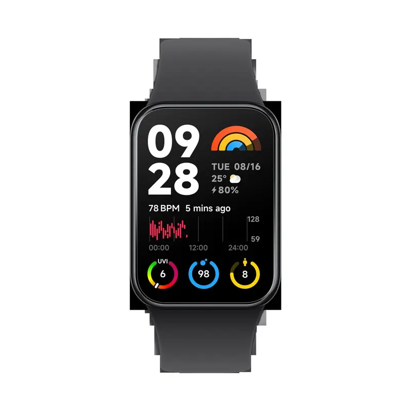 Smartwatch Dames / Unisex Xiaomi Smart Band 8 Pro Zwart
