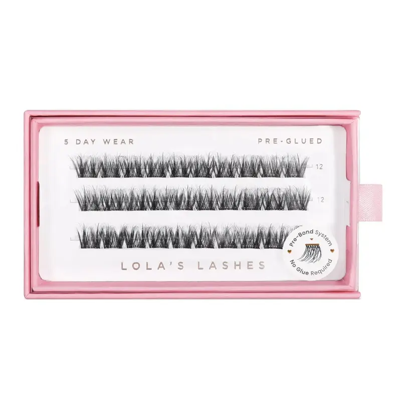 Soft Definition Single Length Pre-glued Lashes 12 mm Medium