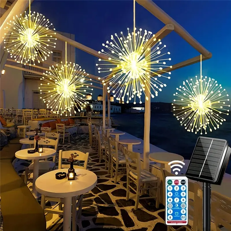 Solar-Lichterkette | Outdoor mit IP65, 8 Lichtmodi, Fernbedienung und Dämmerungssensor