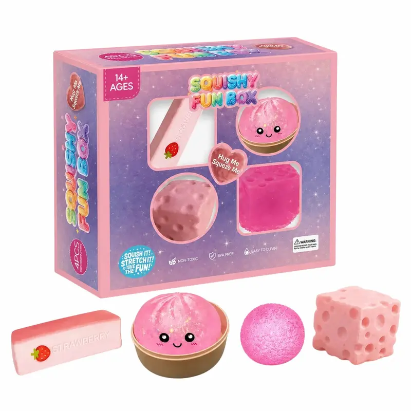Squishy Fun Box Pink 4pcs