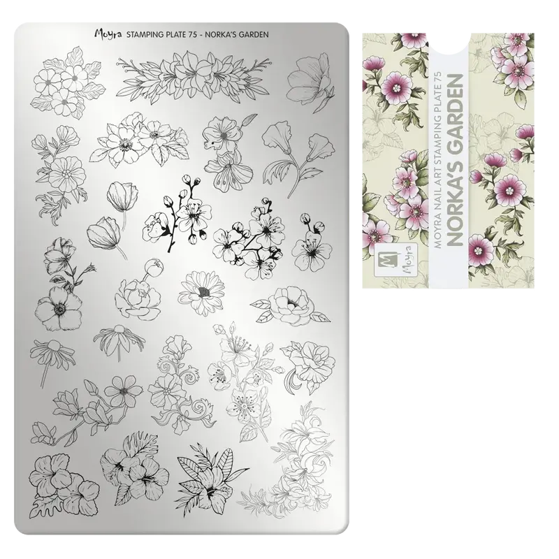 Stamping Plate 75 Norka's Garden