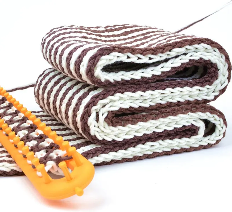 Strickrahmen ohne Nadeln | Tragbarer Strickrahmen für schnelle Schals & Mützen | Einfach für Anfänger | Kompakt zum Basteln