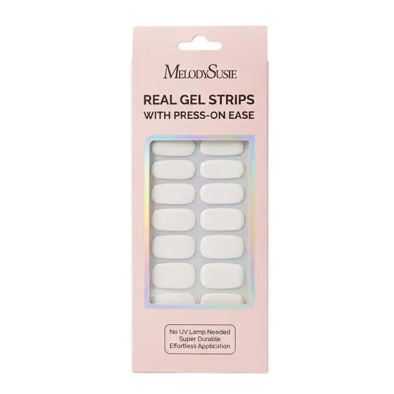 Summer Collection Real Gel Nail Strips Mani & Pedi Set Pure White