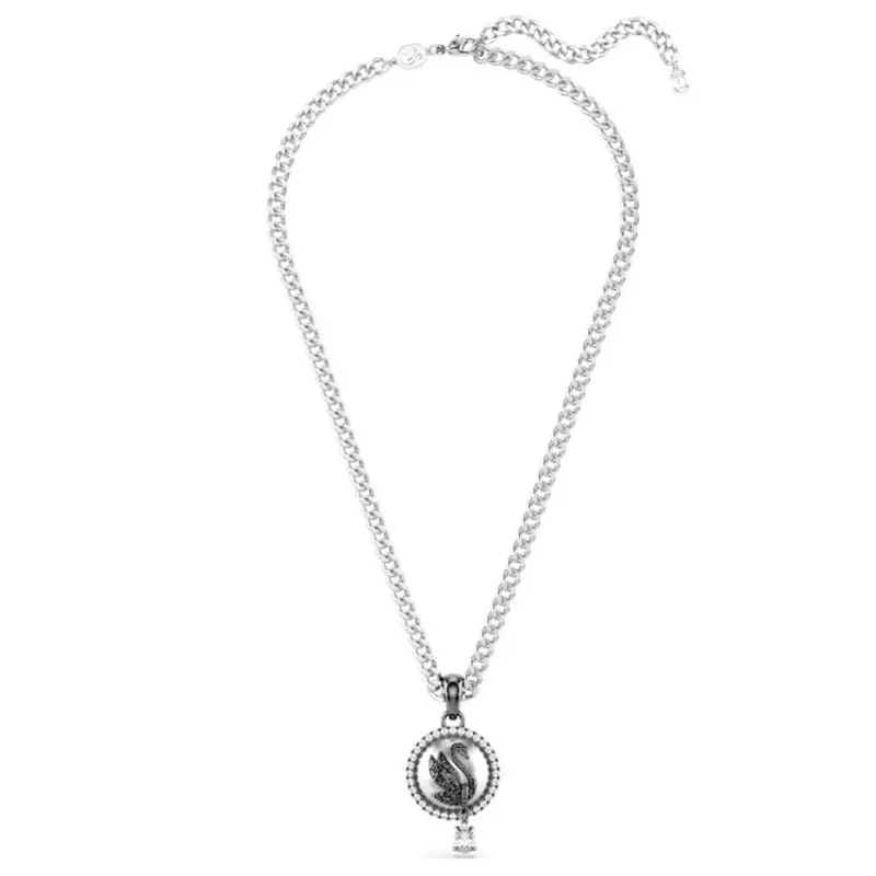 Swarovski 5680868 Ketting Dames - Zwart Roestvrij Staal 42-49 cm