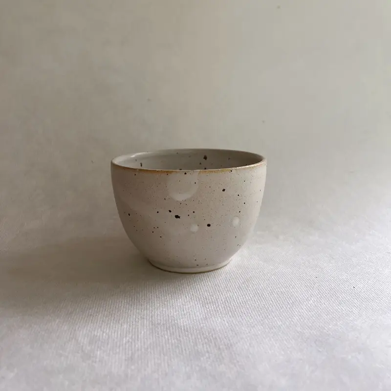 Tea Bowl - Speckled White