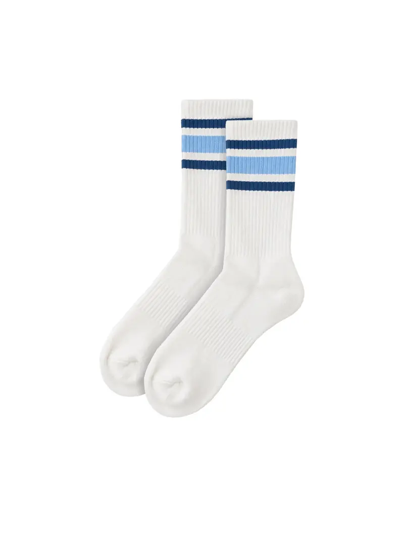 Tennissocken | Retro-Socken aus Biobaumwolle mit sportlichem Streifenlook