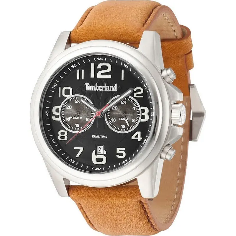 Timberland Pickett TBL.14518JS-02 Herenhorloge Zwart Dual Time Ø 46 mm