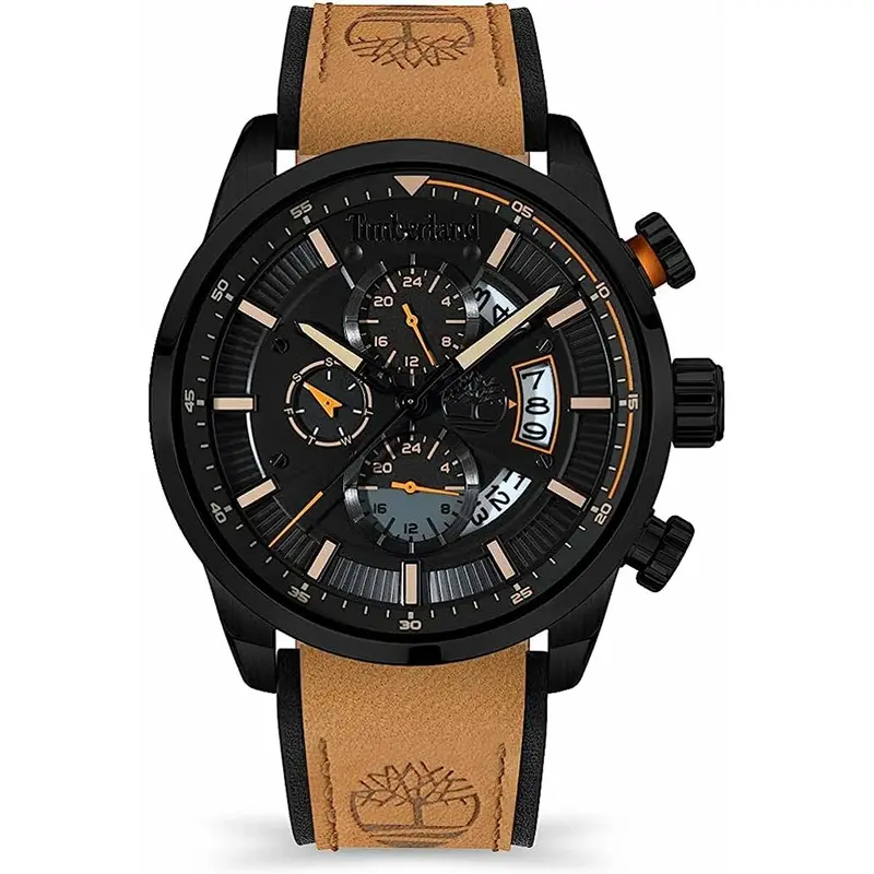 Timberland TDWGF2102603 Herenhorloge Chronograaf Zwart Leer Ø 46 mm