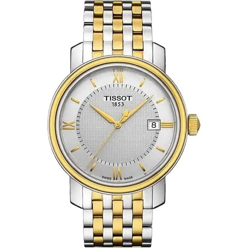 Tissot Bridgeport Herenhorloge - Kwarts Saffier Zilver & Goud Ø 40 mm