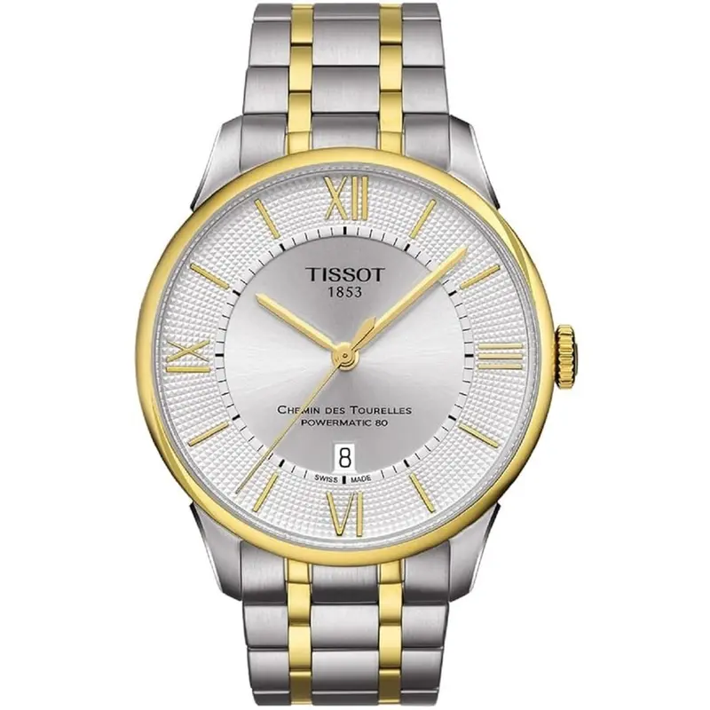 Tissot Chemin des Tourelles Herenhorloge Ø 42 mm Zilverkleurig - Zwitsers Automatisch Saffier
