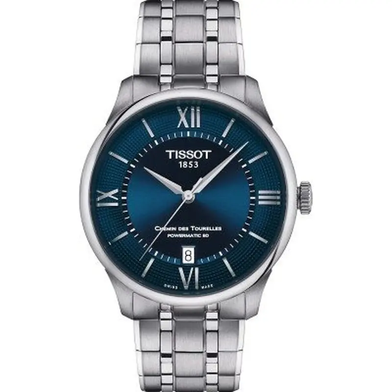 Tissot Chemin des Tourelles Powermatic 80 Herenhorloge - Automatisch Saffier Ø 39 mm