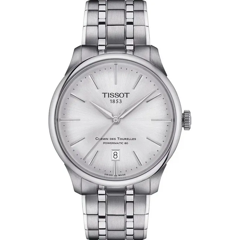 Tissot Chemin des Tourelles Powermatic 80 Herenhorloge Ø 39 mm - Zwitsers Automatisch Saffier