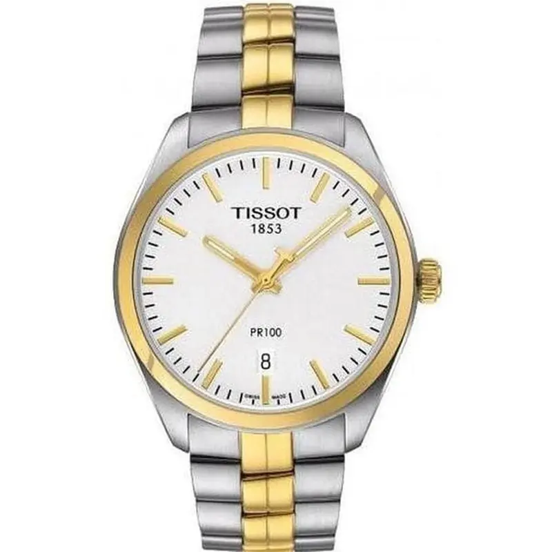 Tissot PR100 Herenhorloge - Kwarts Saffier Zilverkleurig 10 ATM