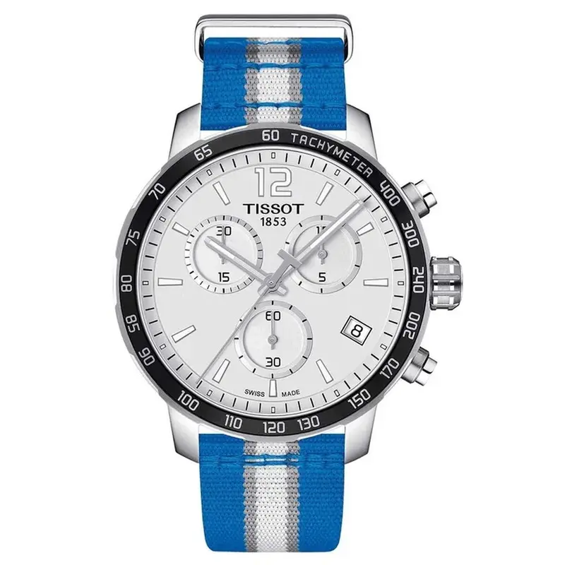 Tissot Quickster NBA Dallas Mavericks Herenhorloge Ø 42 mm Zilverkleurig - Officieel NBA Chronograaf